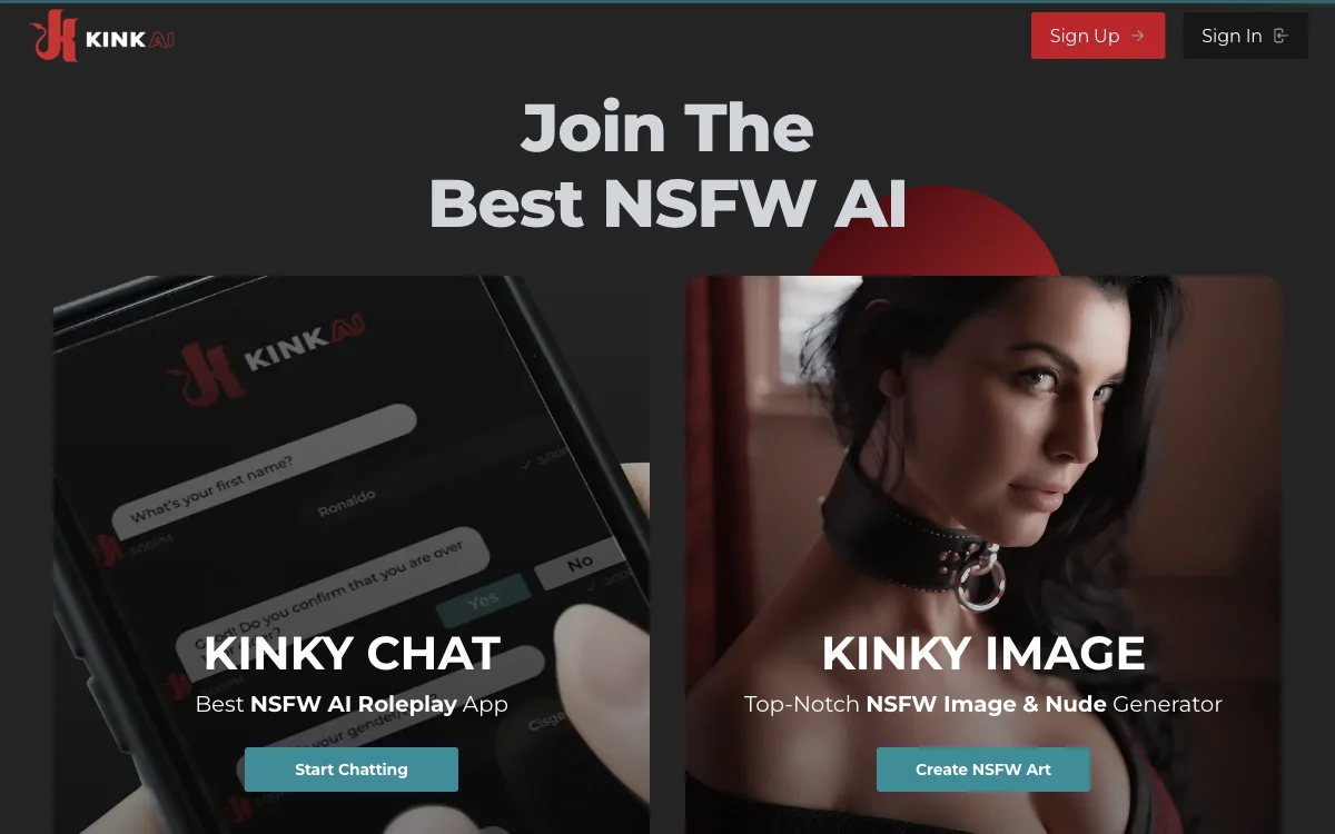 Kink AI - أفضل الذكاء الاصطناعي NSFW للعب الأدبي الكني للكبار السن