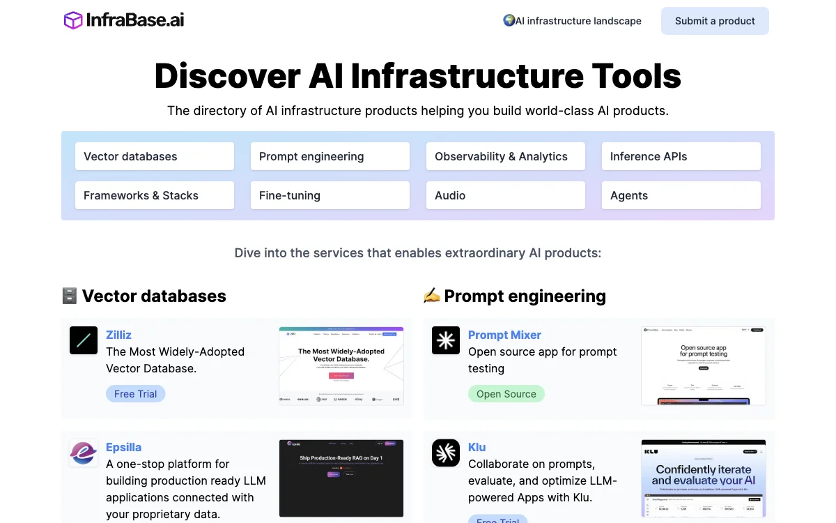 Infrabase.ai：探索AI基础设施工具，助力项目发展