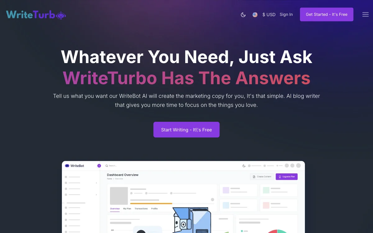 WriteTurbo: Empowering Content Creation with AI