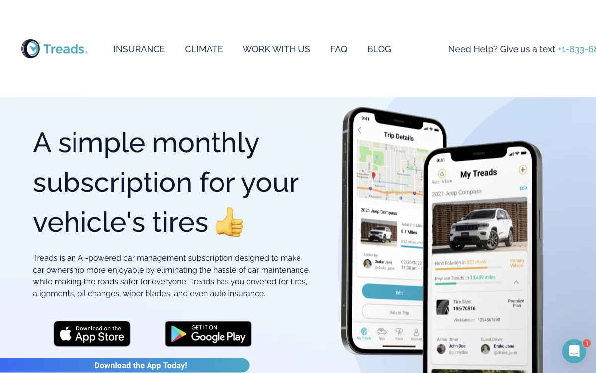 Treads: AI-Powered Car Management Subscription for Hassle-Free Ownership