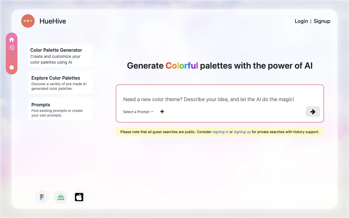 HueHive : Générez et personnalisez vos palettes de couleurs avec l'IA