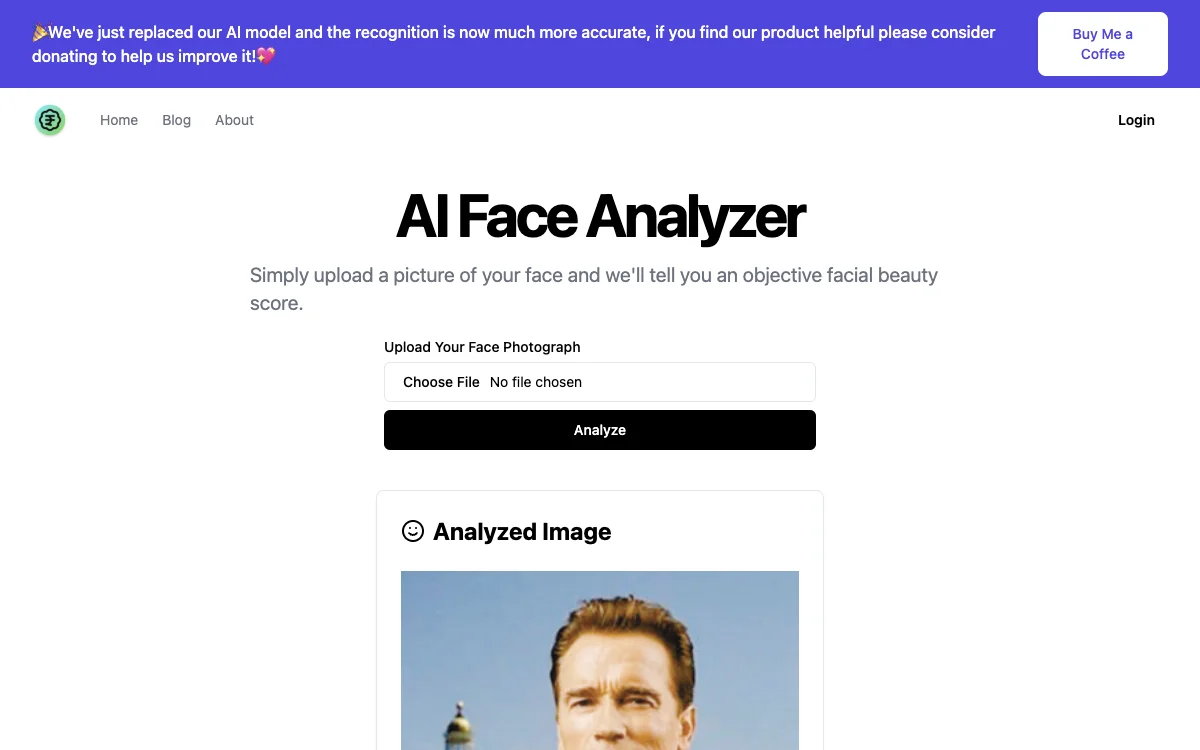 AI Face Analyzer - Tính điểm vẻ đẹp độc quyền