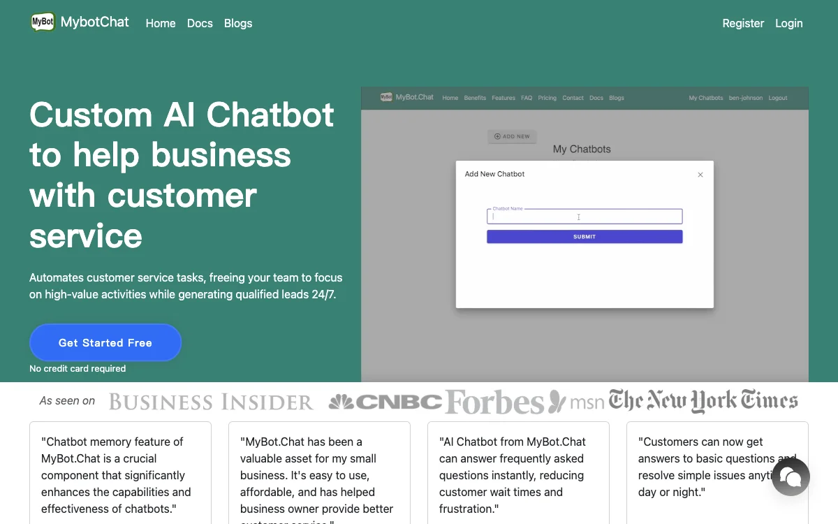 MyBot.Chat : Un Chatbot IA pour améliorer le service client