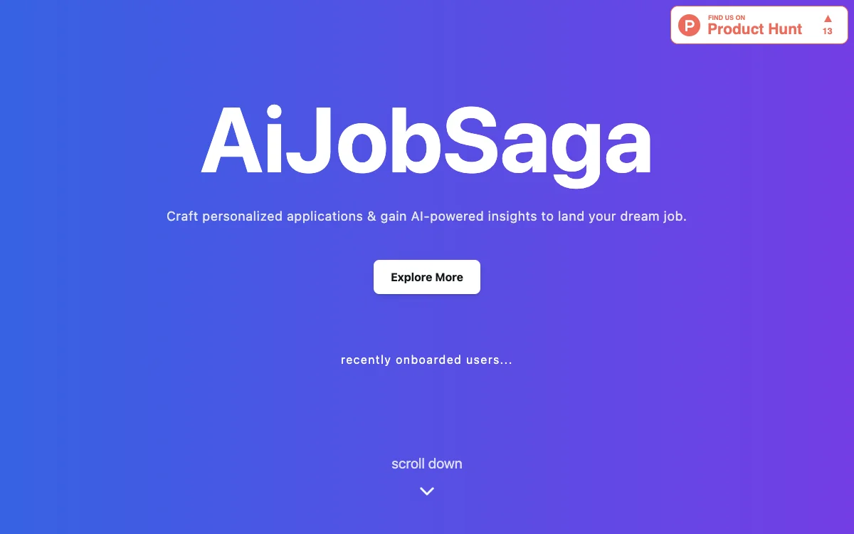 AiJobSaga: Land Your Dream Job with AI Insights