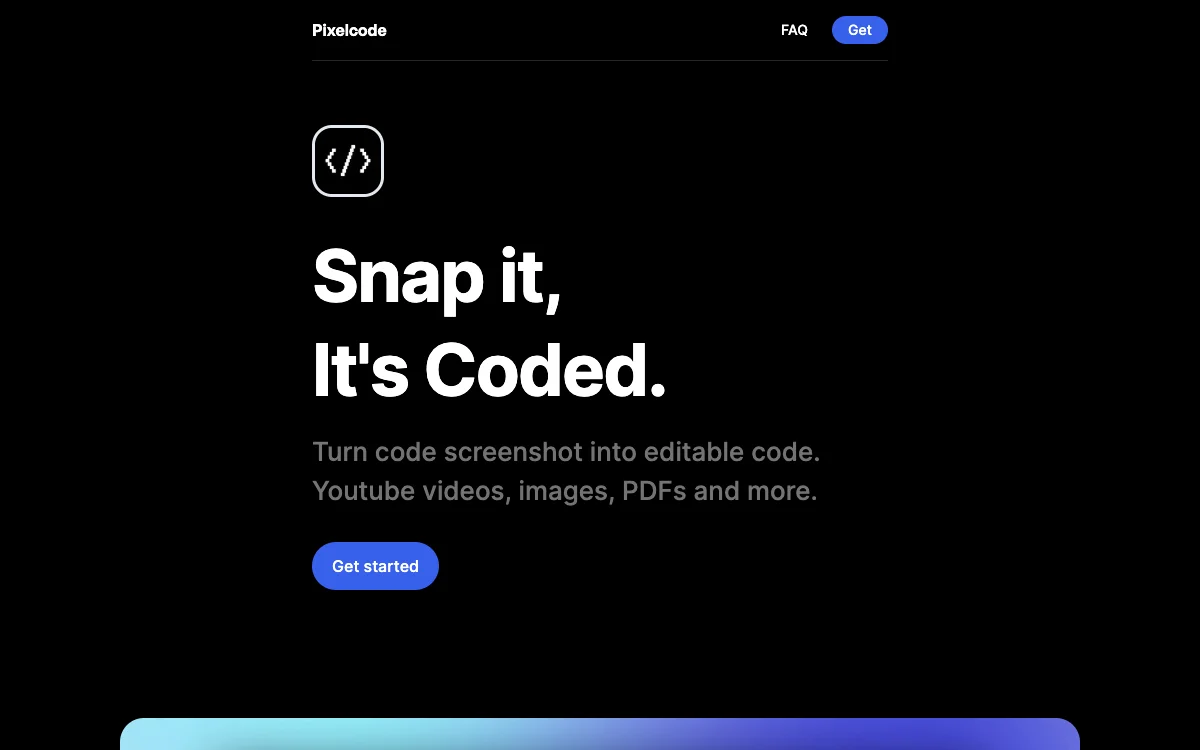 Pixelcode: Transform Screenshots into Editable Code