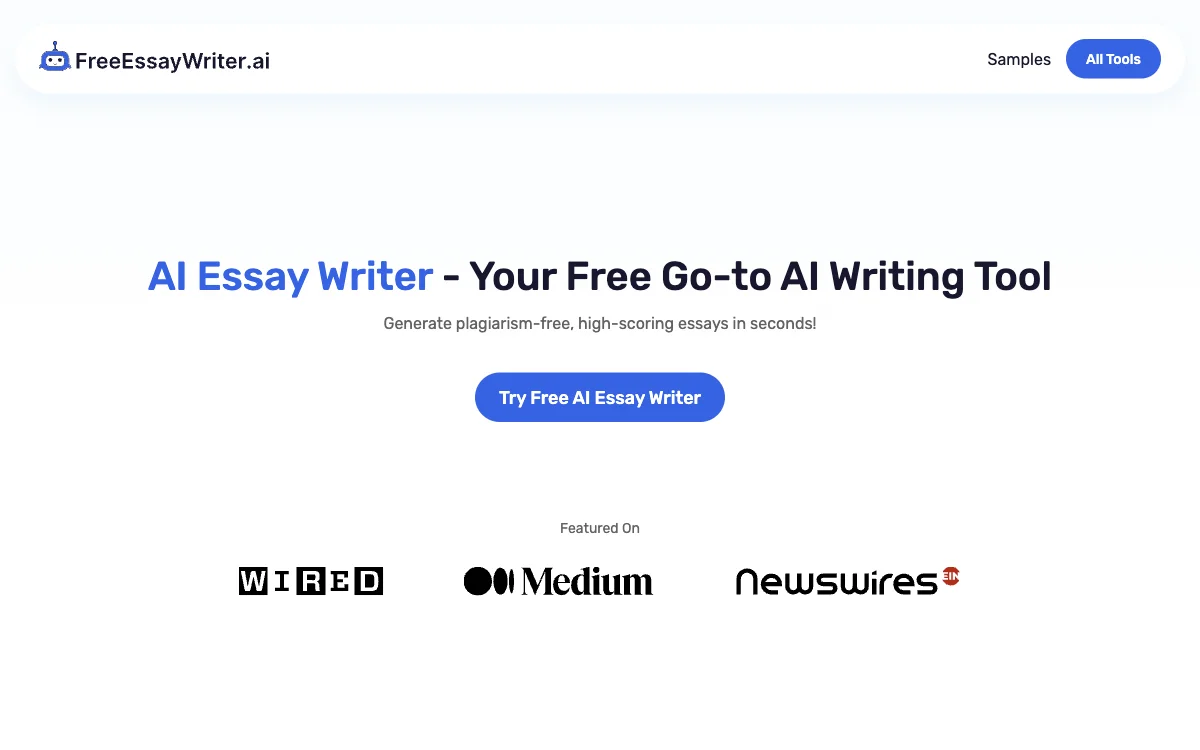 AI Essay Writer & Free Essay Maker | No Sign-up Required! - FreeEssayWriter.ai