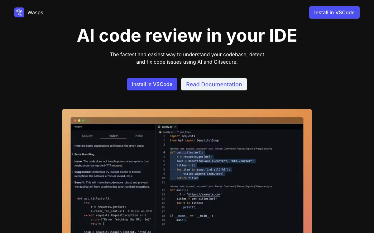 Wasps: The AI Code Review Tool for Enhanced Productivity