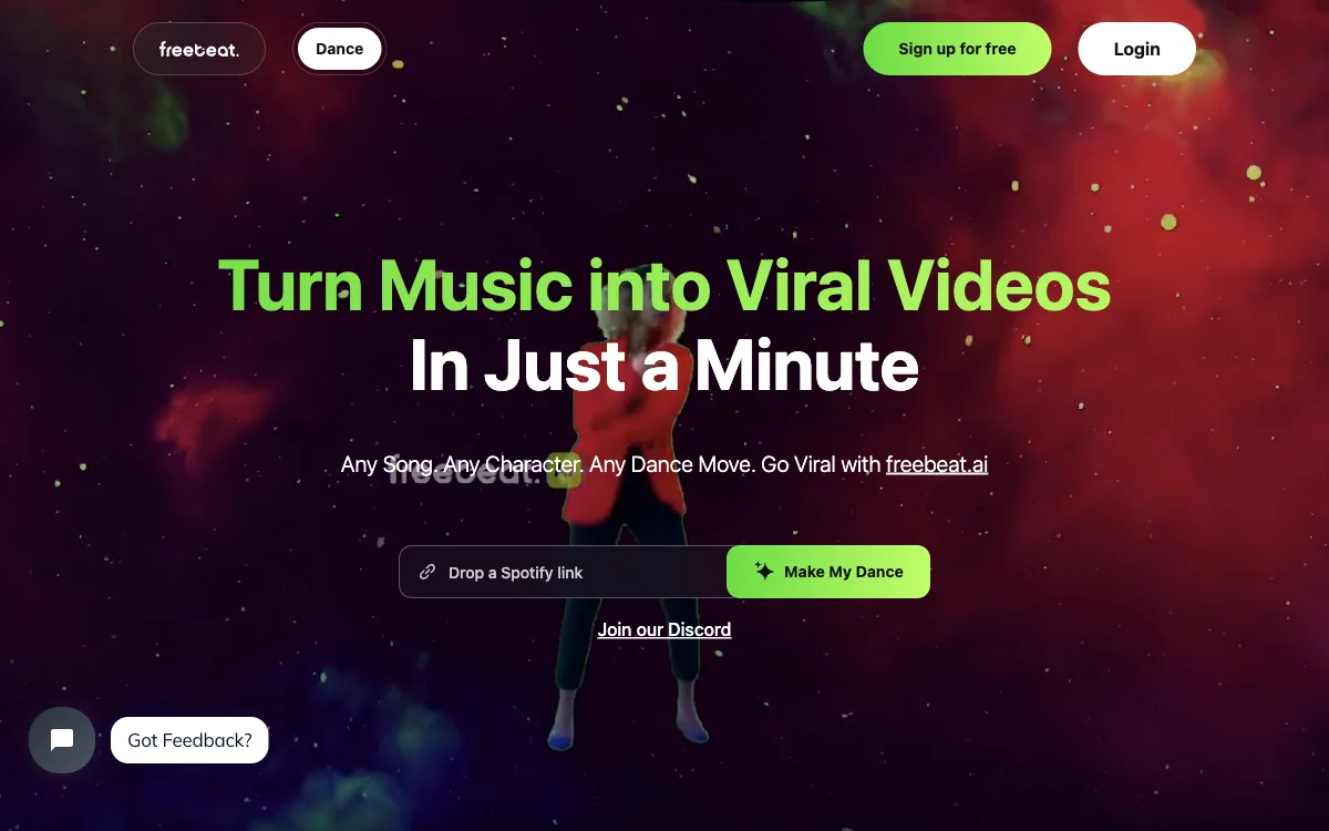 用 freebeat.ai 轻松将音乐变为爆款舞蹈视频