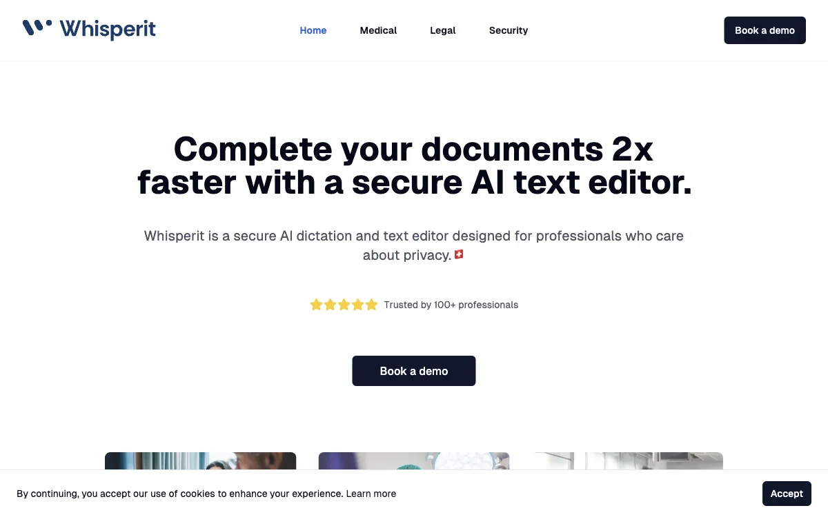 Whisperit: AI-Powered Dictation for Professionals - Boost Productivity & Ensure Privacy