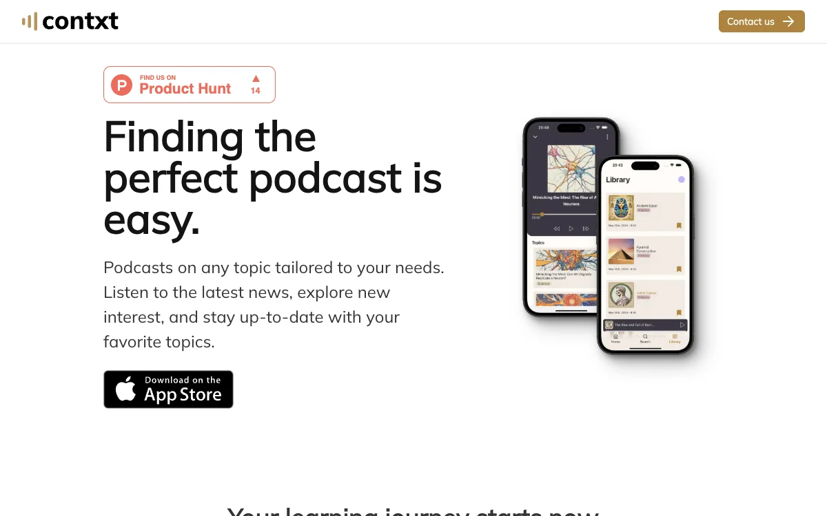 Contxt - Персонализированные AI-подкасты для вас
