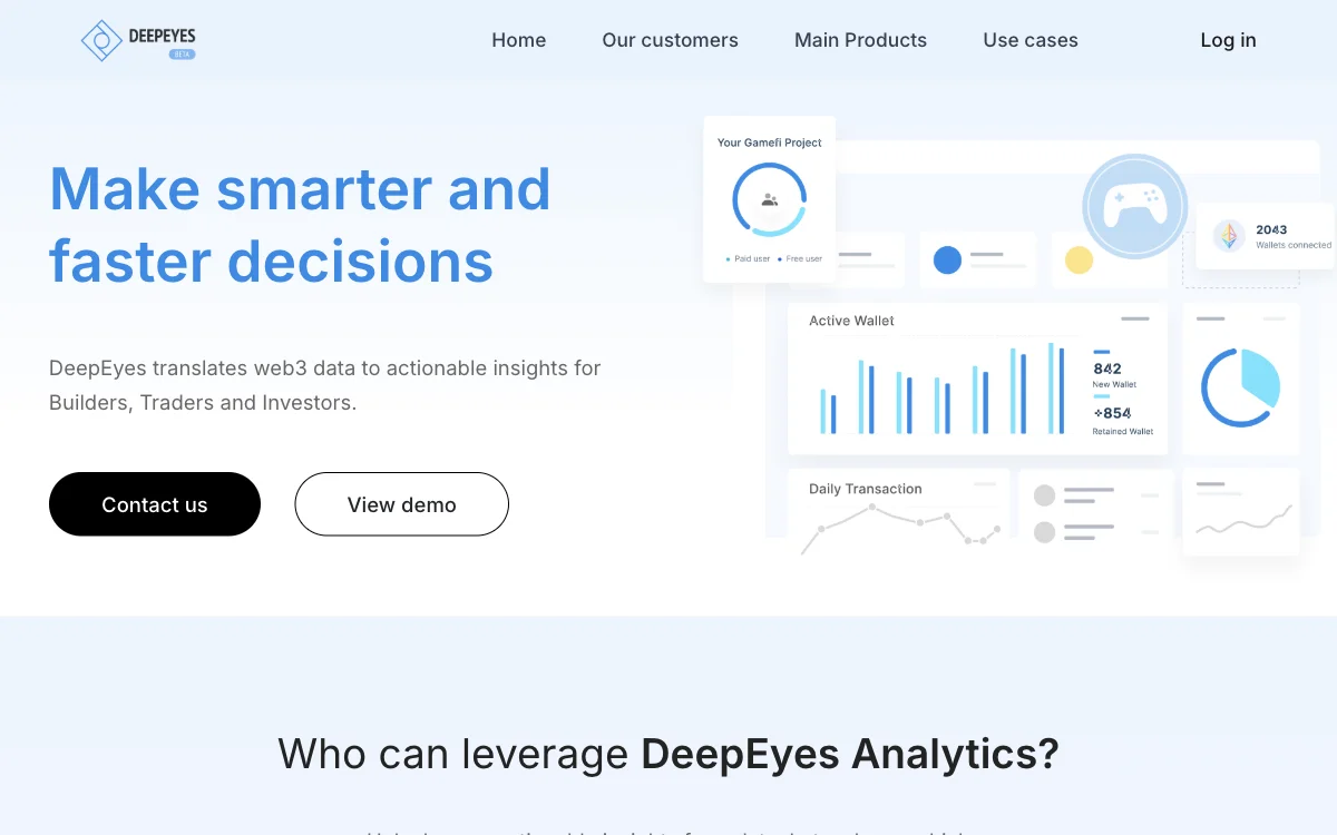 DeepEyes - Phân tích Dữ liệu Web3 cho Quyết Định Tốt hơn