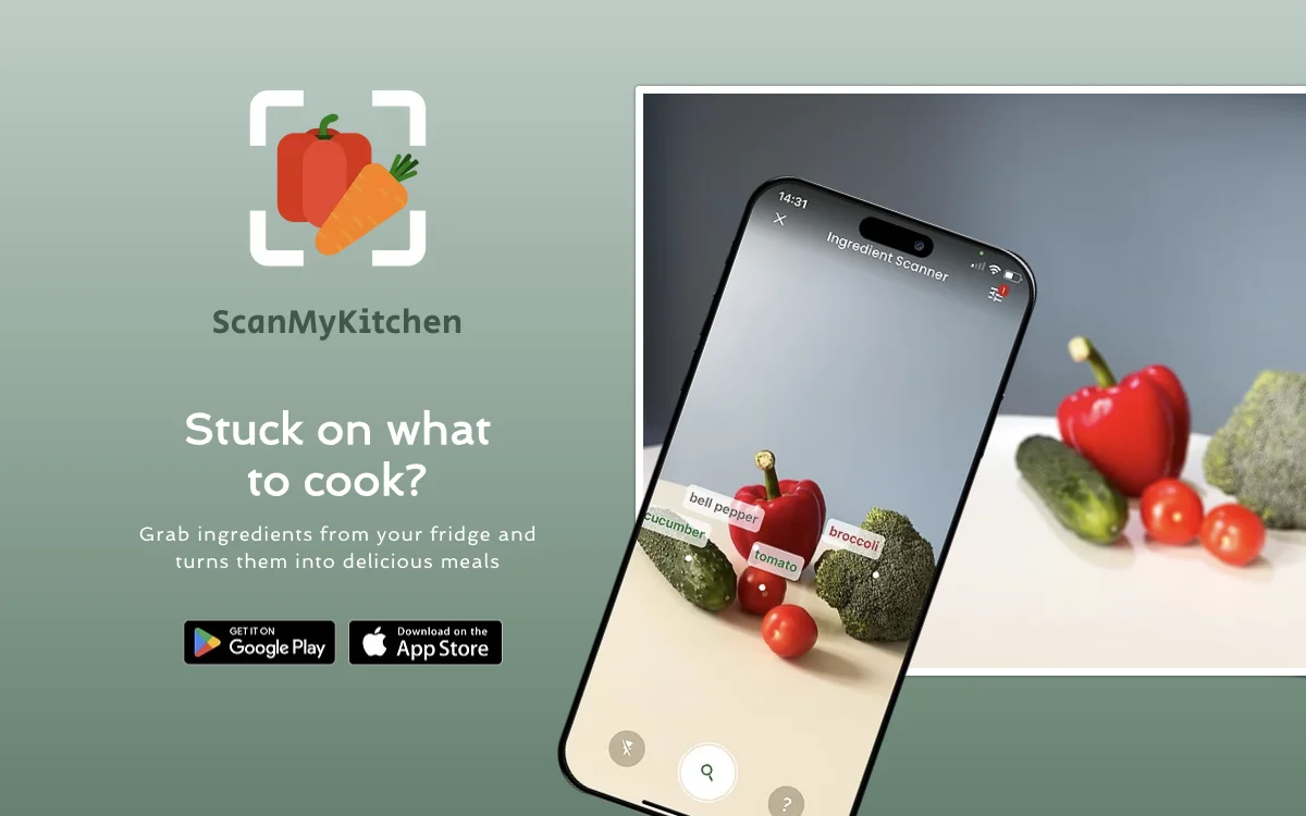 ScanMyKitchen - Tạo Món Ăn Ngon từ Nguyên Liệu Sẵn Có