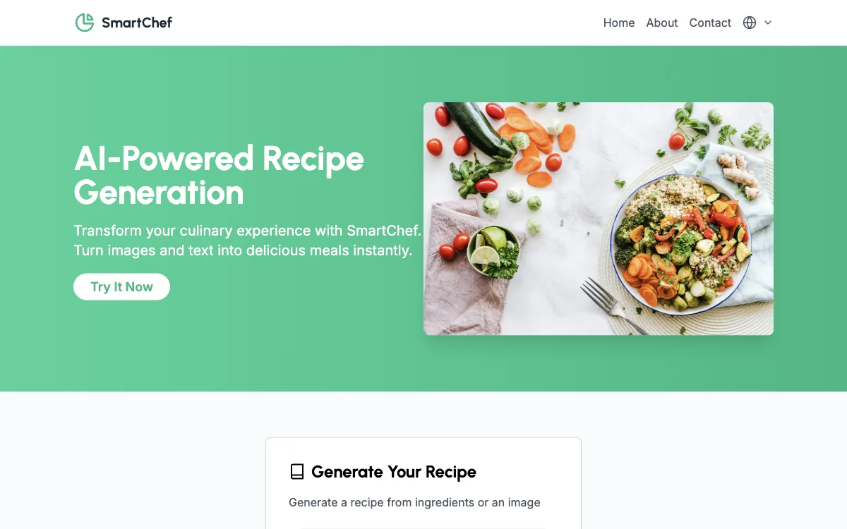 SmartChef - الذكاء الاصطناعي في توليد الوصفات المطبخية: تحويل تجربة الطهي بكاملها