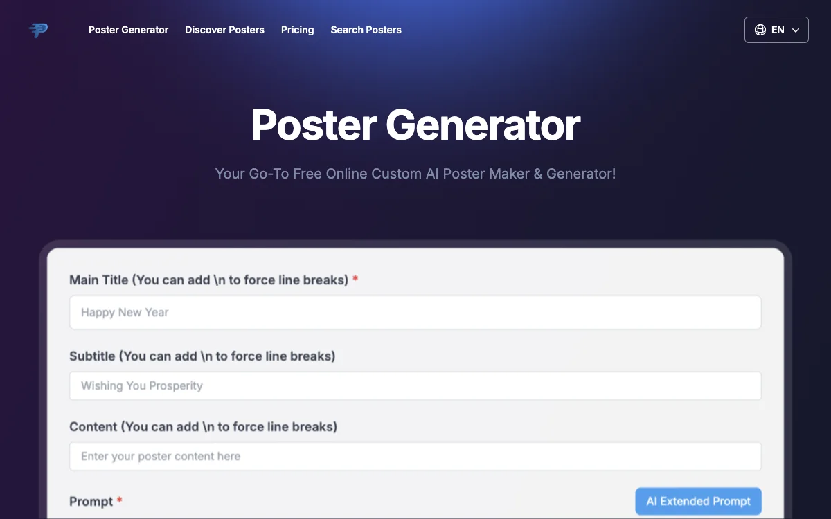 Poster Generator: Tạo Poster AI Trực Tuyến Miễn Phí