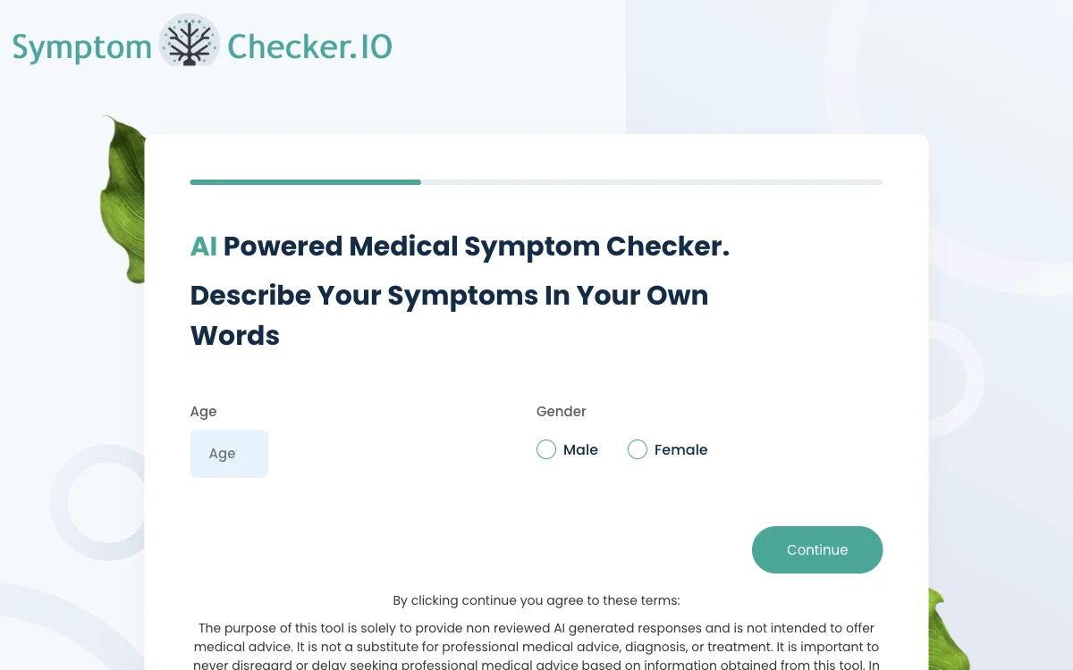 SymptomChecker.io: Công cụ Kiểm Tra Triệu Chứng AI - Hỗ trợ Mô Tả Triệu Chứng, Không Thay Thế Tư Vấn Y Tế