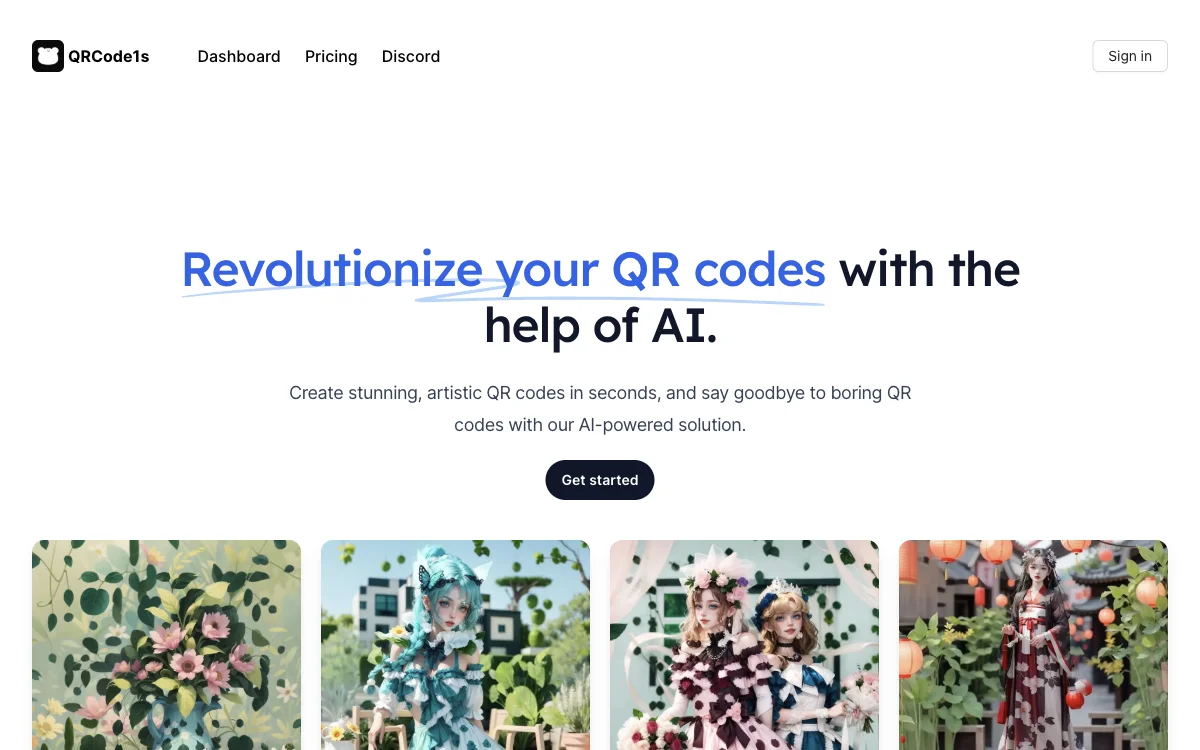 QRCode1s: Create Unique and Artistic QR Codes with AI