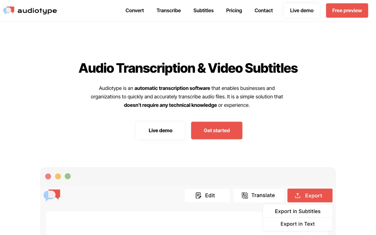 Audiotype: Transform Your Audio & Video with Precision