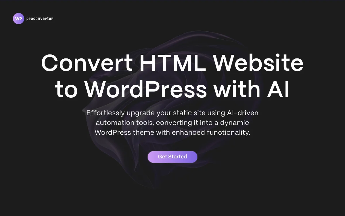 AI로 HTML 웹사이트를 WordPress로 변환 | WP Pro Converter