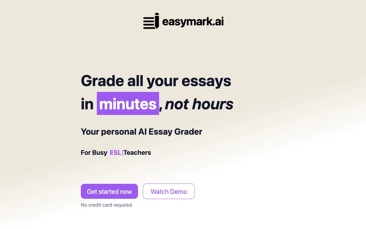 EasyMark.ai：快速AI助力作文评分，省时省力