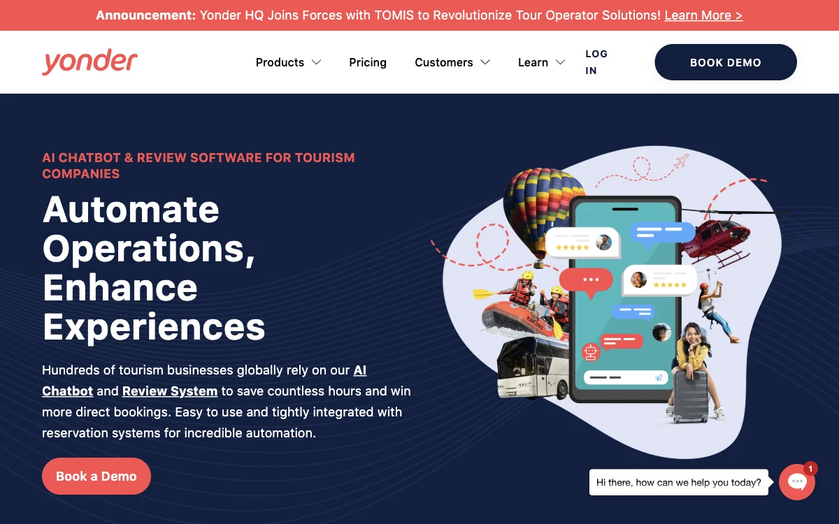 旅游企业的 AI 助力：Yonder HQ 聊天机器人与评论系统