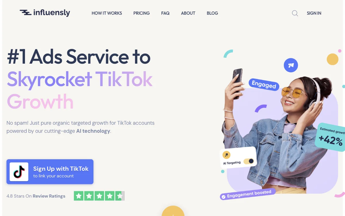 Influensly - Dịch vụ tăng trưởng TikTok hàng đầu