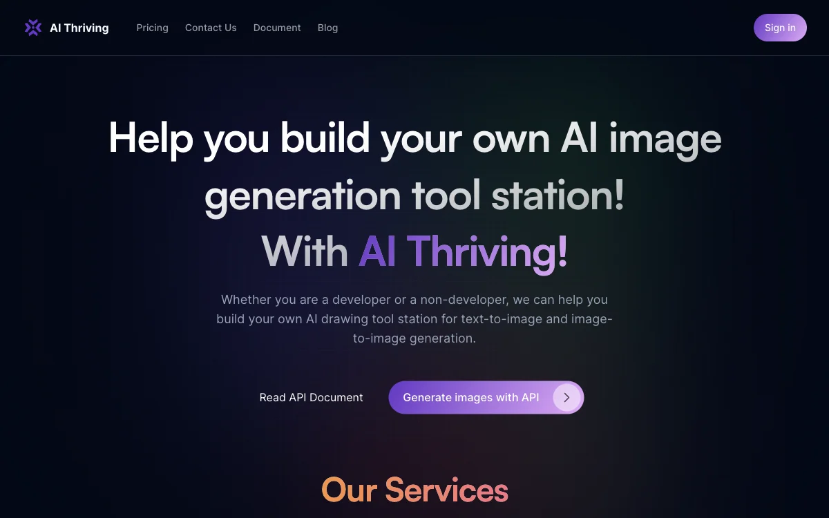 AI Thriving - Create Custom AI-Generated Images with Ease