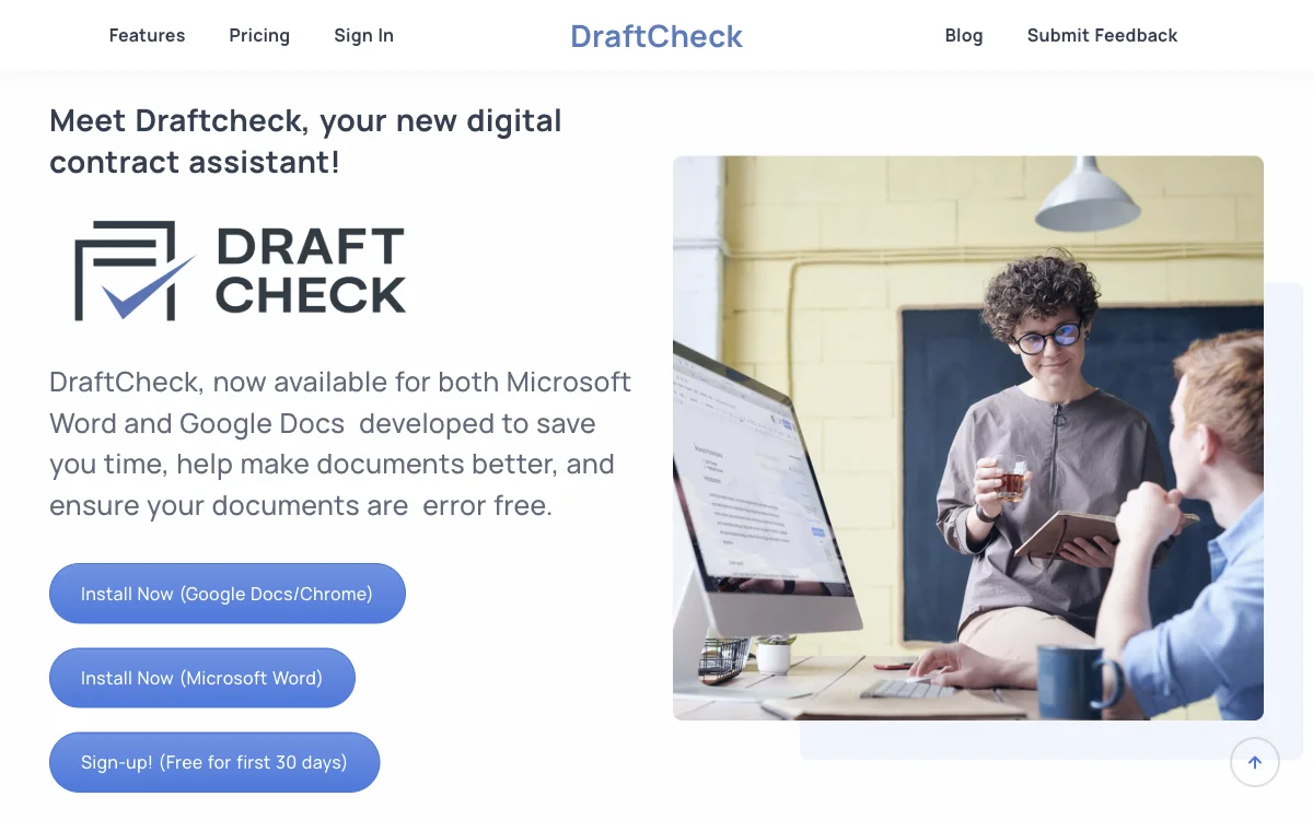 DraftCheck: AI-Powered Contract Assistant for Error-Free Documents