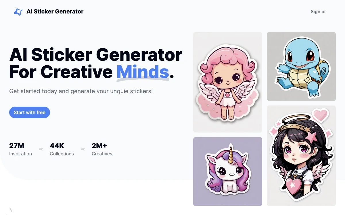 AI Sticker Generator - Tạo sticker độc quyền trực tuyến