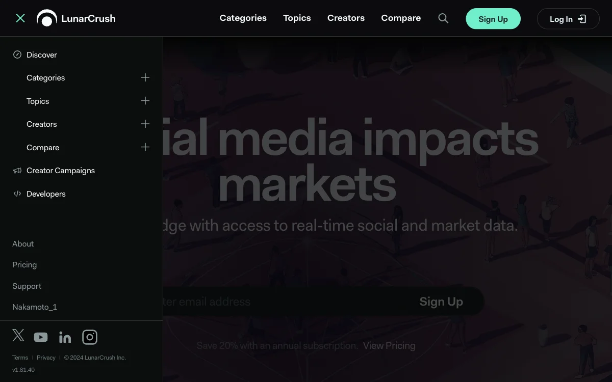 LunarCrush: Empowering Users with Social and Market Insights