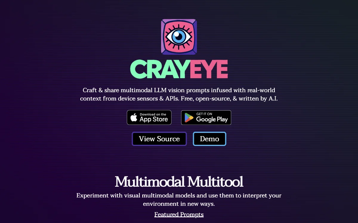 CrayEye: The Free & Open-Source AI Multimodal Multitool for Prompt Creation & Sharing