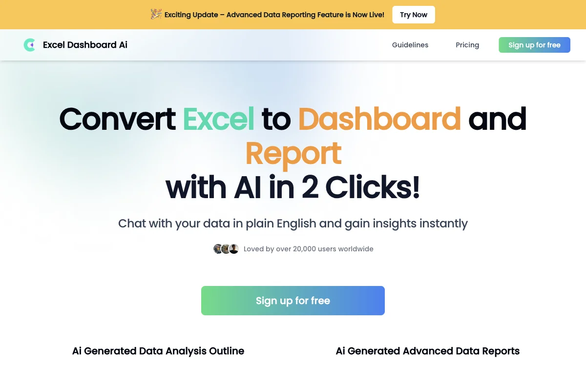 ExcelDashboard Ai: Chuyển đổi Excel thành Bảng Điều Khiển Ngay Lập Tức và Nâng Cao Phân Tích Dữ Liệu