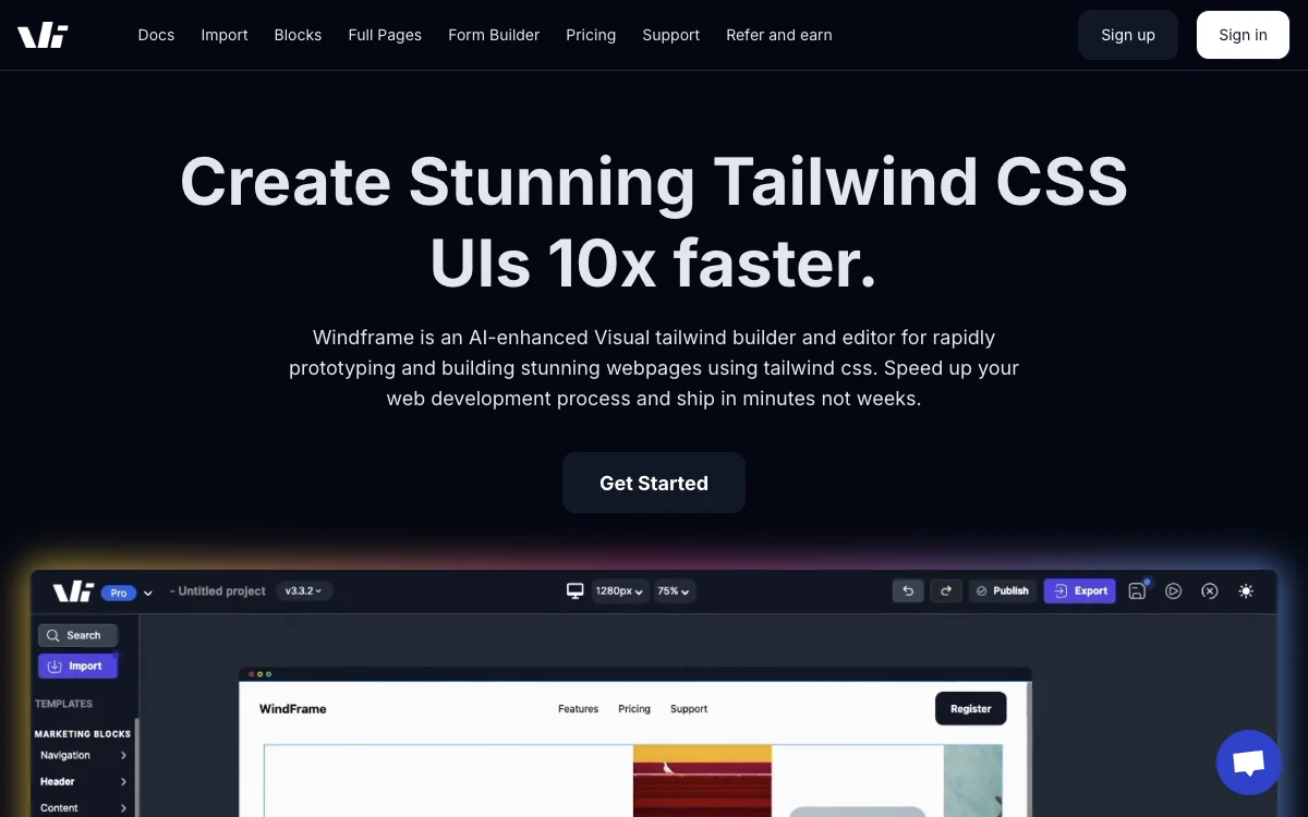 Windframe: Accelerate Web Development with AI-Powered Tailwind CSS