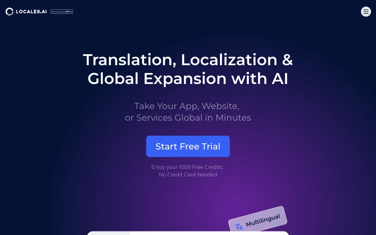 Locales.ai : Service de Localisation Rapide et Précis Piloté par l'IA