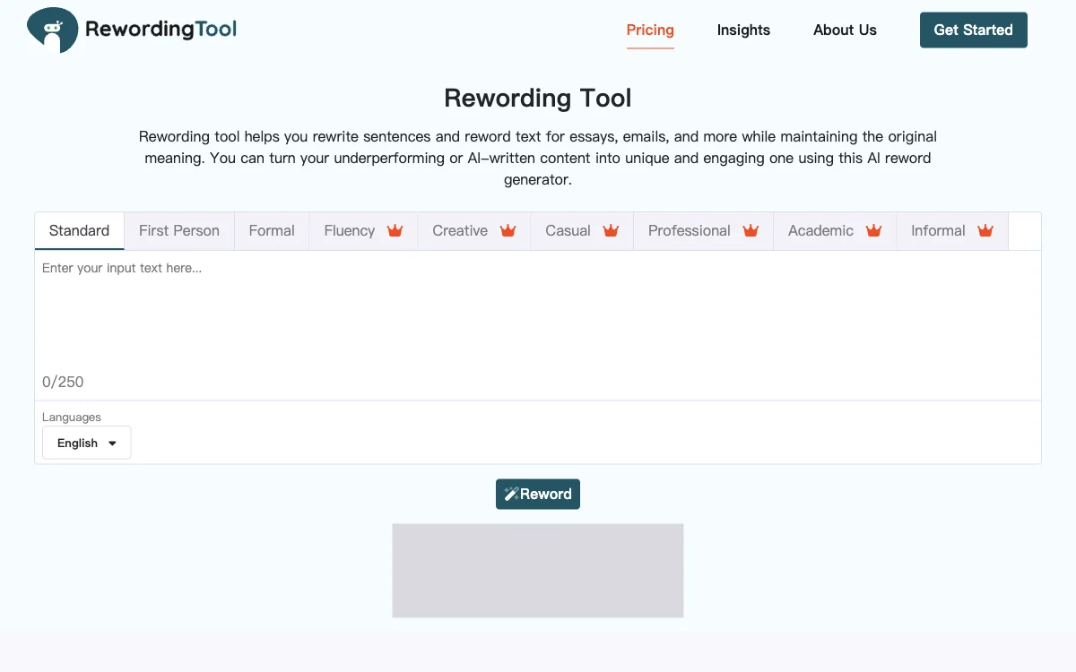 Rewording Tool: Free AI-Powered Text Rewriter for Enhanced Writing