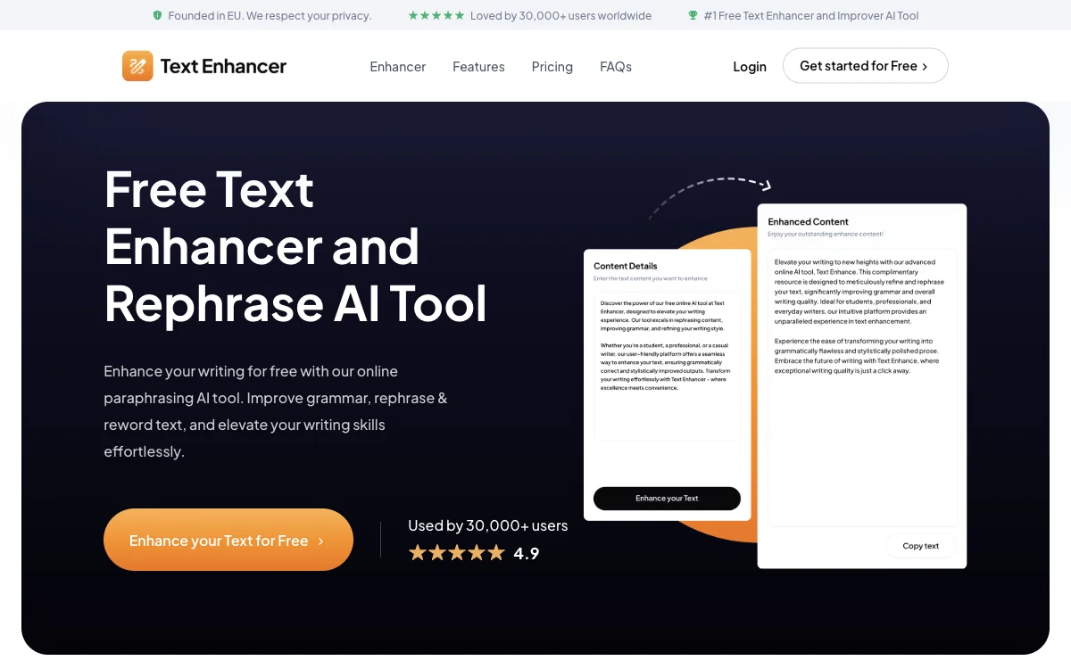 Text Enhancer AI: The Free Best Tool for Enhancing Your Writing