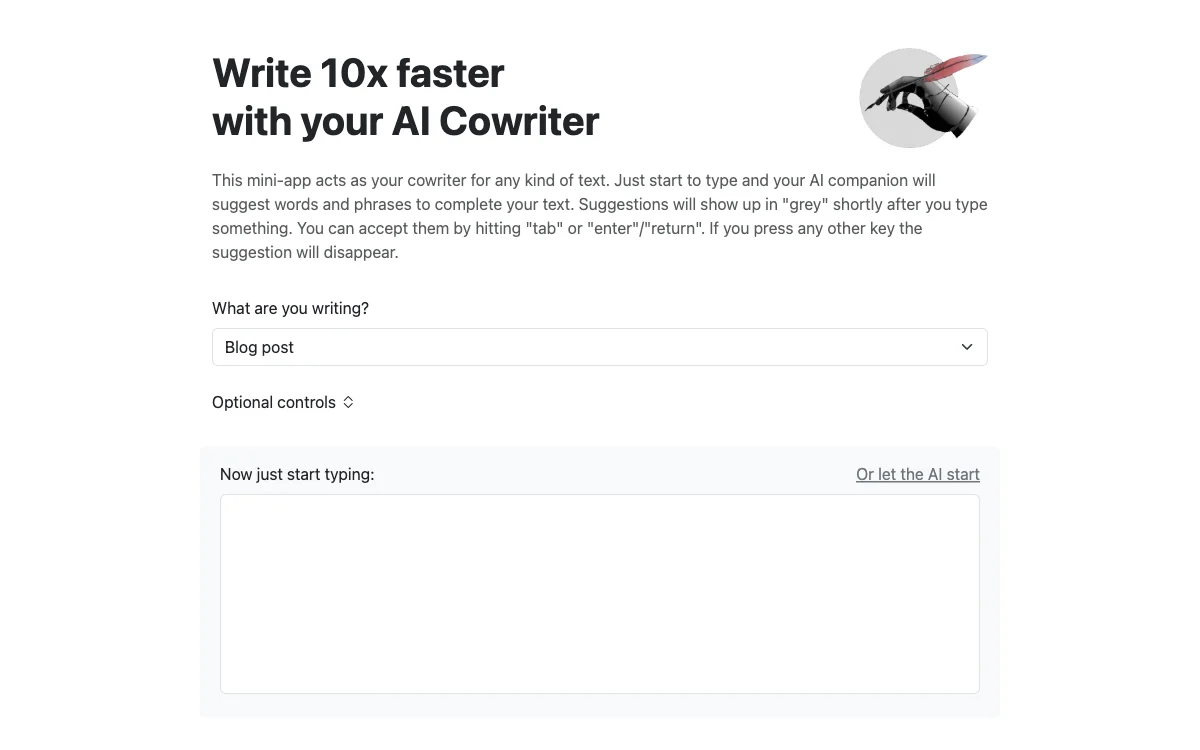 AI Cowriter：智能助力，写作加速