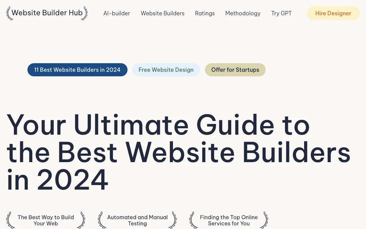 Website Builder Hub: أحسن لبناء المواقع في 2024