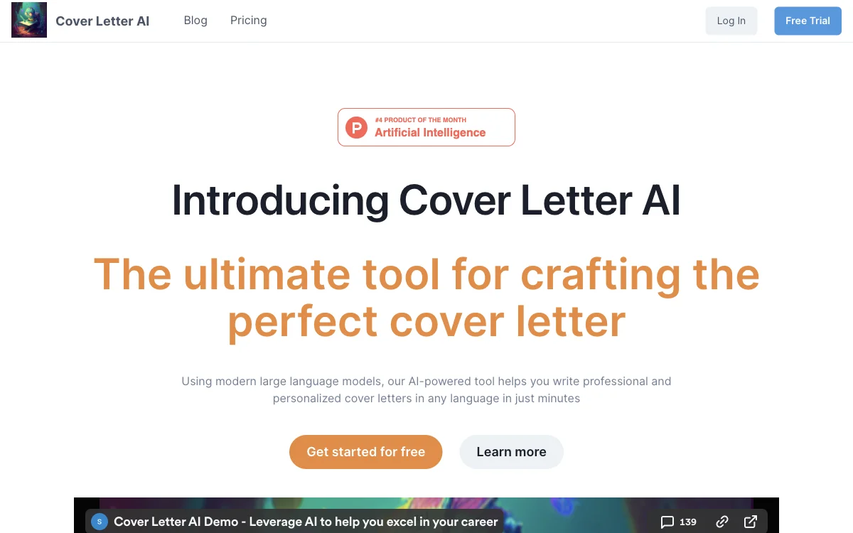 Cover Letter AI - قم بتحقيق النجاح في مسيرتك المهنية باستخدام الذكاء الاصطناعي