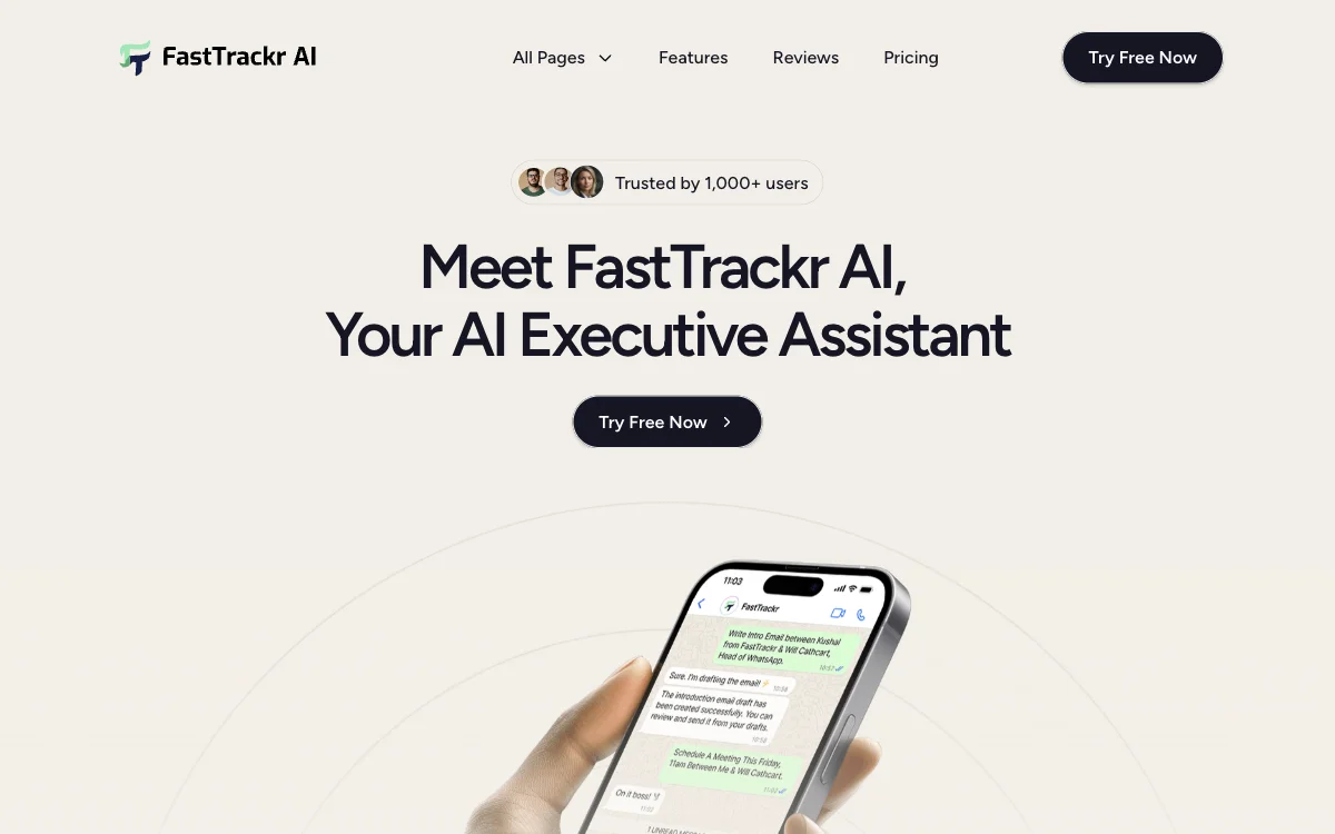 FastTrackr AI - المساعد التنفيذي الذكي الخاص بك