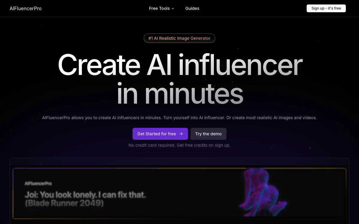 AIFluencerPro: Create AI Influencers & Stunning Visuals with Ease