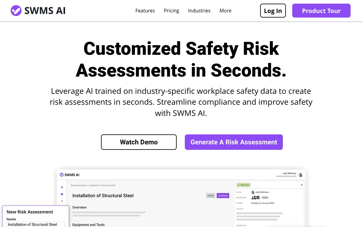 SWMS AI: Automate Safety Risk Assessments and Ensure Compliance