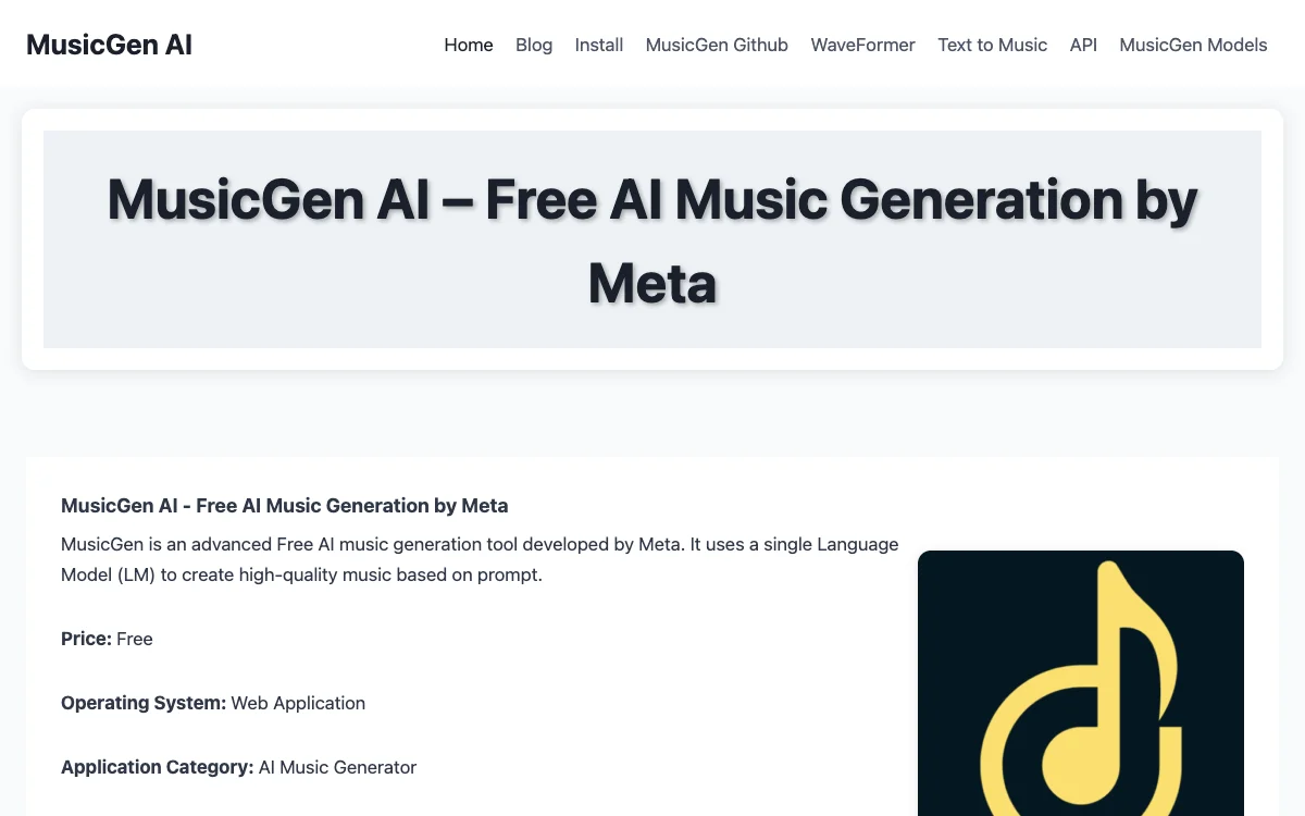 MusicGen AI - Tạo nhạc AI miễn phí của Meta