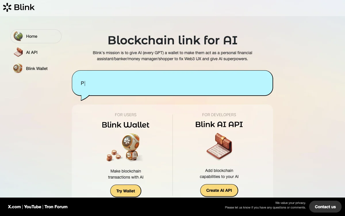 Blink AI API: Empowering AI with Blockchain Wallets