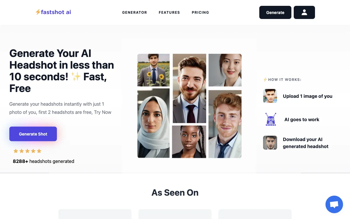 FastShot AI - Tạo Ảnh Đại diện AI Nhanh và Miễn Phí