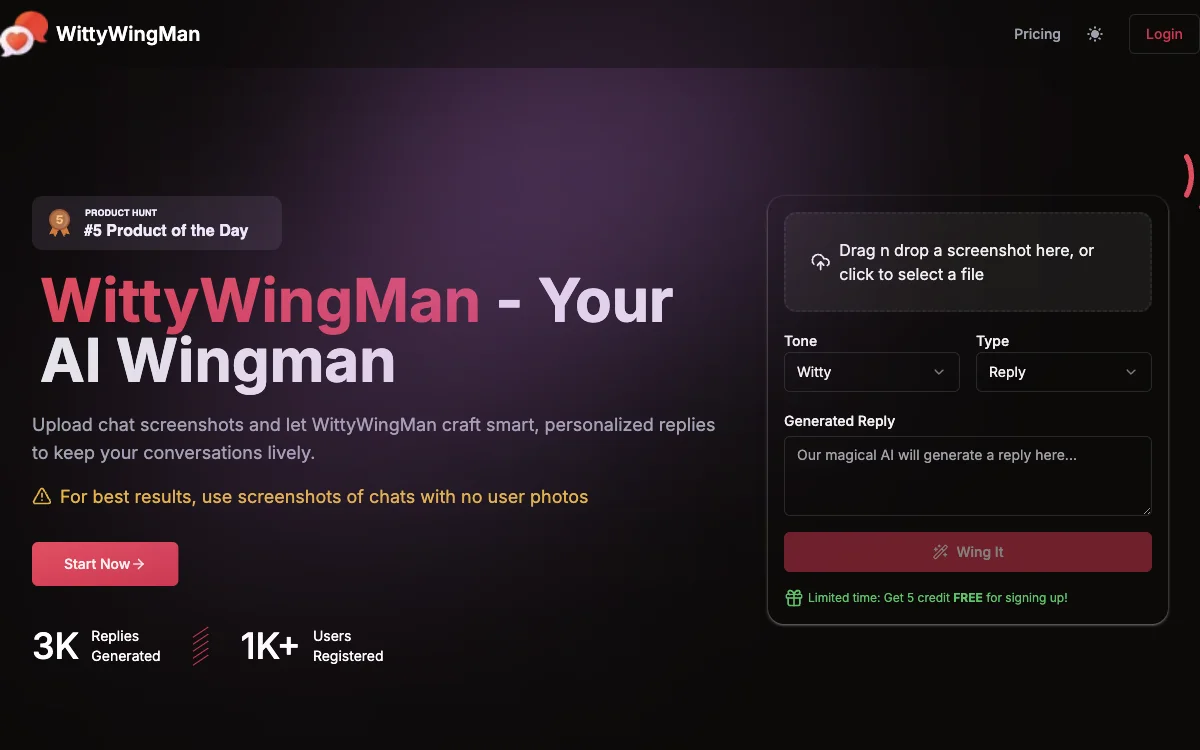 WittyWingMan: Revolutionize Your Dating Chats with AI