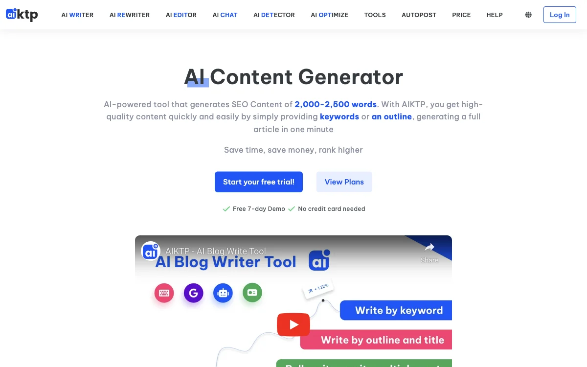 AIKTP: Gerador de Conteúdo SEO com Inteligência Artificial