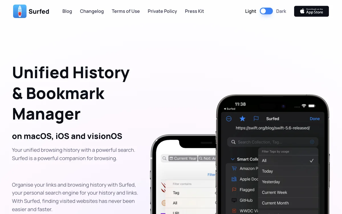 Surfed - Enhance Your Browsing Experience with Unified History & Bookmark Manager