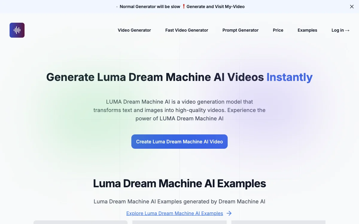 Dream Machine AI | Create Free Luma Dream Machine AI Video