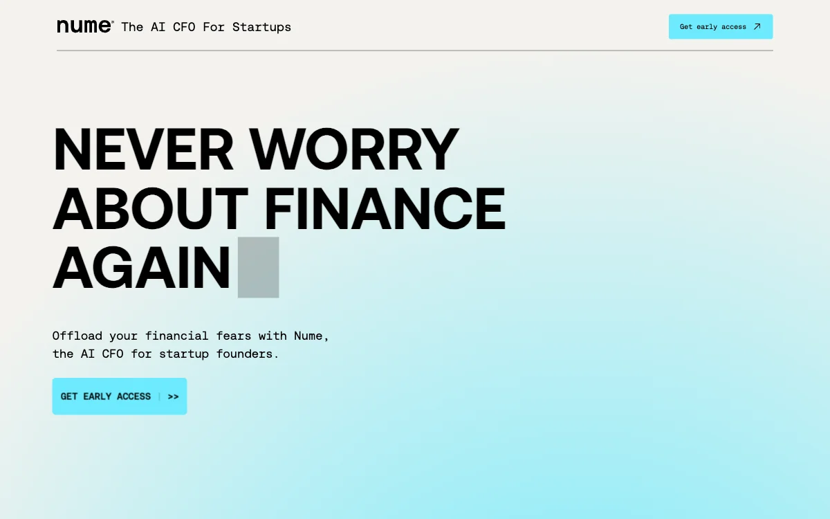 Nume - AI CFO cho các nhà sáng lập startup