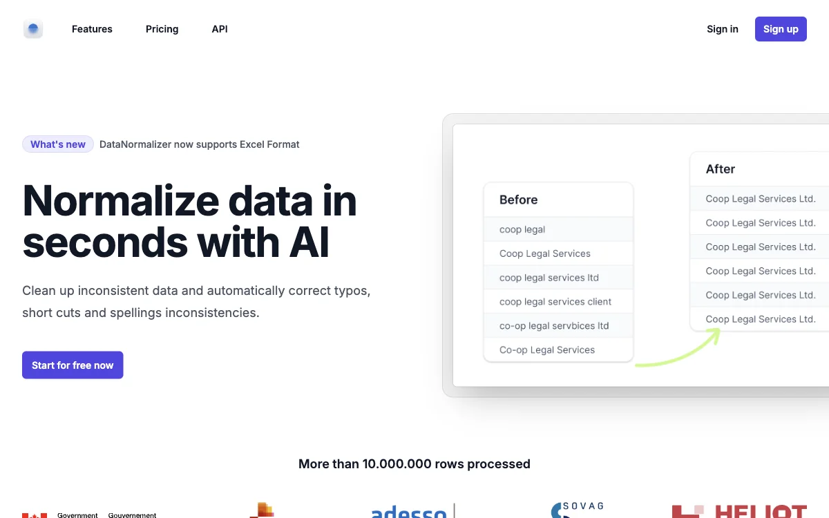 DataNormalizer: AI-Powered Data Normalization for Quick and Accurate Results